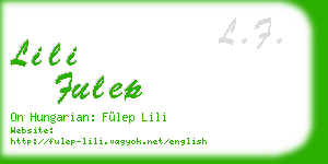 lili fulep business card