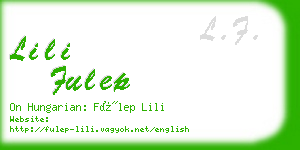 lili fulep business card